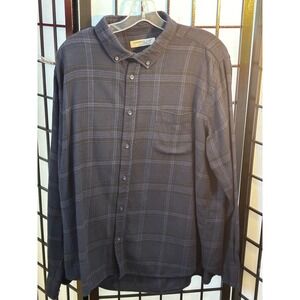 Cedarwood State Men's Long Sleeve Plaid Button Down‎ Shirt XXLarge Blue